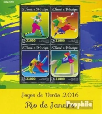 Produktbild von Briefmarken Sao Tome e Principe 2016 Mi 6706-6709 Kleinbogen (kompl. Ausgabe) postfrisch Sommerspiele 2017