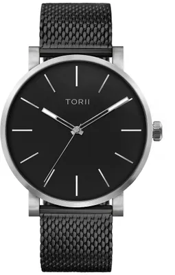 Produktbild von Herrenuhr TORII S45BG.BS, klassisch schwarz, zum Schwimmen.