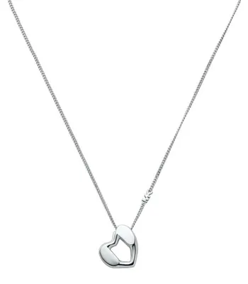 Productafbeelding van Delicate zilveren ketting met hart, Love Kors MKC1777040