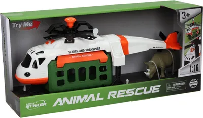 Image de Jouet hélicoptère de sauvetage d'animaux avec lumières et sons - en plastique