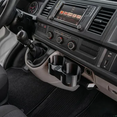 Image de Porte-gobelet pour VW T6 Transporter - Noir