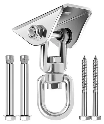 Produktbild von Schwere Deckenhaken Für Hängesessel, 1 Stück, Edelstahl 304, Schwenkbar 360 Grad, Für Betondecken Und Holzbalken