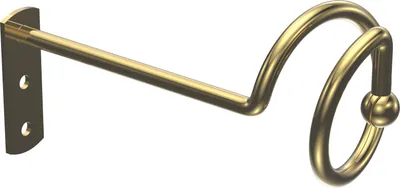 Produktbild von Interdeco Drapierhaken / Gardinen-Dekohaken Messing-farbig, Pack. 1 Paar