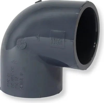 Produktbild von PVC-U Fitting Winkel 90°, Ø 50 mm, mit Klebemuffen