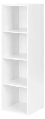 Obrázek produktu pro ModernHome KJZ2173 Policový regál, 4 police, MDF, bílý