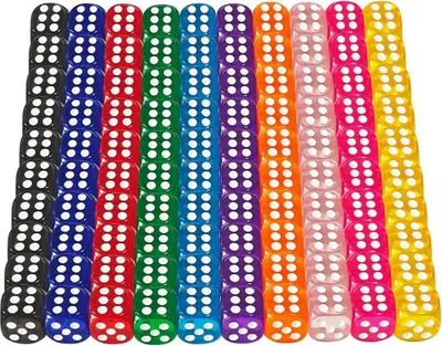 Produktbild von Würfel Bunt Set,100pcs Bunte Würfel,14mm Würfel Set Farben,Spielwürfel Bunt,Sechsseitige Würfel Set,Augenwürfel,6 Seitige Würfel