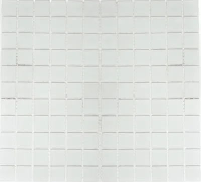 Produktbild von Mosaikfliese Transluzent weiß Glasmosaik Crystal weiß matt gefrostet MOS60-0111_f | 10 Mosaikmatten