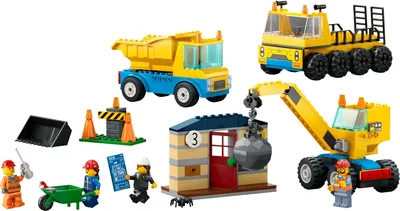 Immagine prodotto di Lego City 60391 Camion Da Cantiere E Gru Con Palla Da Demolizione