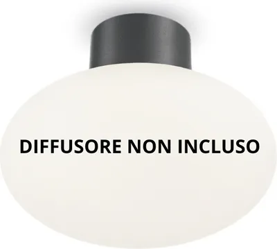 Produktbild von Moderne Deckenleuchte Clio Aluminium Anthrazit 1 Leuchte E27