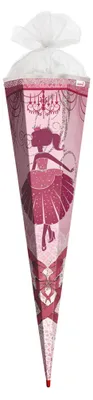 Produktbild von Roth Schultüte 85cm eckig Ballerina Glitter u Rüschenborte