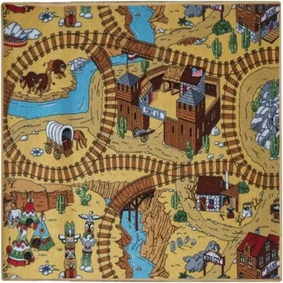 Image de 200 x 200 cm Tapis pour enfants Western carré