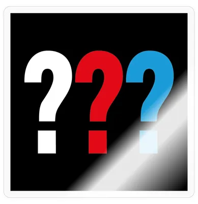 Produktbild von Spreadshirt Die Drei Fragezeichen Sticker Aufkleber, 10 x 10 cm, Transparent glänzend