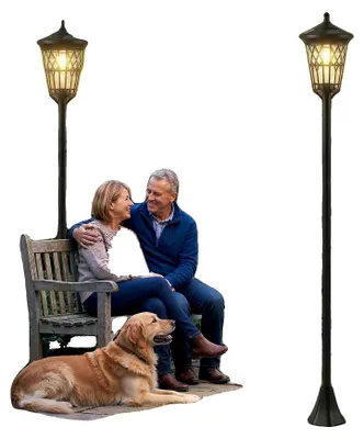 Image de Lampes solaires d'extérieur, réglables en hauteur, 2 modes d'intensité lumineuse, couleur noire