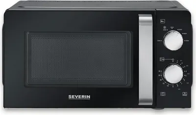 Produktbild von Mikrowelle SEVERIN 17L schwarz 6 Leistungsstufen MW 7886 Timer MW 7886 aus Edelstahl, schwarz Mikrowelle Mikrowellengerät
