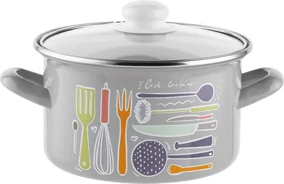 Obrázok produktu pre 18 cm 2,6 l smaltovaný hrniec s pokrievkou