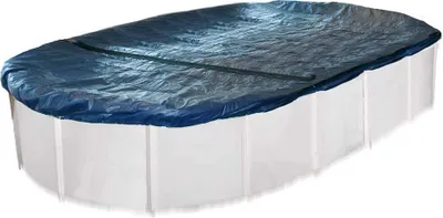 Produktbild von Interline Winterabdeckung Oval 6,10 x 3,60 m, Poolabdeckung, Überirdischer Pool, Oval, Blau, Silber, PVC, 3600 mm