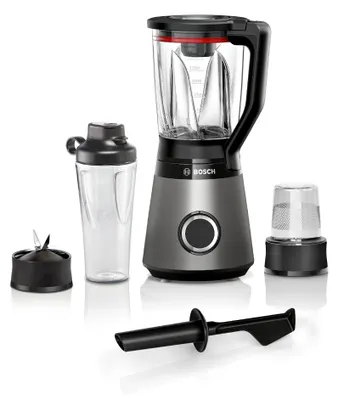 Productafbeelding van Bosch Serie 4 MMB4197S, staande mixer, 1,5 liter, pulsfunctie, 1 meter snoer, 1200 watt, staal, zwart