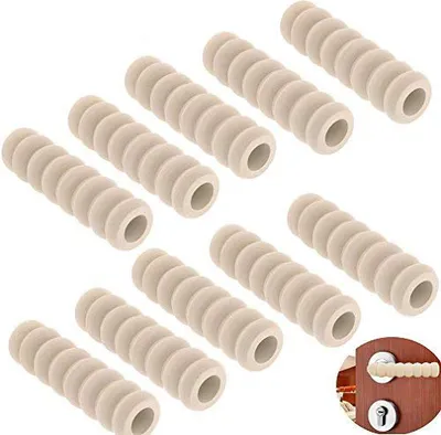 Produktbild von Türgriffschutz, 10 Stück, Schutzhüllen aus weichem Schaumstoff, Türgriffschutz für Kinder und Babys, beige