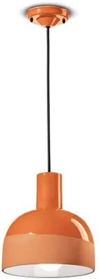 Zdjęcie produktu dla Ferroluce Caxixi lampa wisząca Ø 22,5cm pomarańczowa okrągła