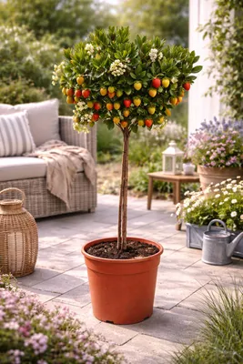 Produktbild von Erdbeerbaum Stämmchen 80–100 cm (Arbutus unedo) – Mediterrane Kübelpflanze, winterblühend, immergrün, Ziergehölz für Garten & Terrasse