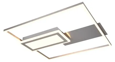 Productafbeelding van Vierkante plafondlamp Spiro nikkel 50cm