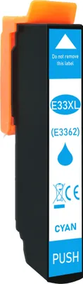 Produktbild von 3362 XL Druckerpatrone Cyan kompatibel für Epson Nr.33 XL Epson Expression Premium XP-530 XP-540 XP-630 XP-635 XP-640 XP