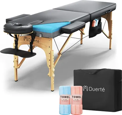 Produktbild von Duerté Luxe - Therapeutische Massageliege - Verstellbar, ergonomisch und komfortabel - Massagebett - Behandlungsliege - Ideal für den Heim