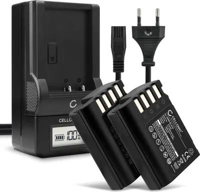 Image de CELLONIC 2x Batterie pour Appareil photo Compatible avec Panasonic Lumix GH5, Lumix G9, Lumix GH5S, DMW-BLK22 - (1600mAh, 7.4V) + Chargeur