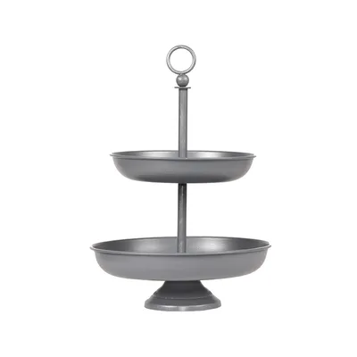 Produktbild von LABEL51 Etagere 26x26x38 cm Antik-Grau