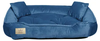 Zdjęcie produktu dla Legowisko dla psa kojec 75x65 cm welur niebieski