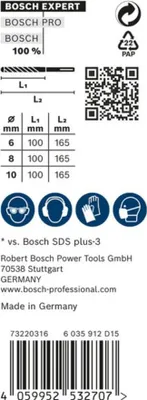 Immagine prodotto di BOSCH 2608900196 BOSCH EXPERT SDS plus-7X Hammerbohrer-Set, 3-teilig