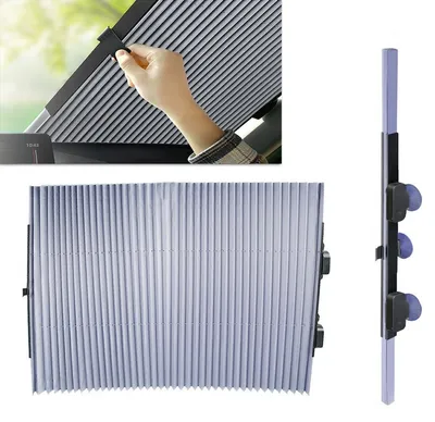 Produktbild von Sonnenschirm Auto - Sonnenschutz - Windschutzscheibe - UV-Schutz - Aufrollbar - Rollo - Budgetline