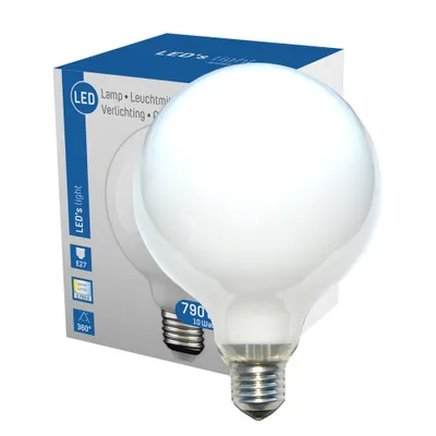 Produktbild von LED 360° Globe Glühbirne G120 10W = 60W E27 matt opal 790lm Glühlampe Sparlampe warmweiß 2700K