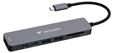 Produktbild von Verbatim USB-C Essentials Multi- Port Hub 7 Port 32158