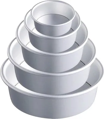 Zdjęcie produktu dla Okrągła forma do ciast, aluminiowa, 5-częściowa, 5–9 cali, powłoka nieprzywierająca