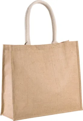 Produktbild von Kimood Strandtasche Jute Tasche Shopper Jutebeutel Faltbar Wasserdicht, Größe:U, Farbe:Natural