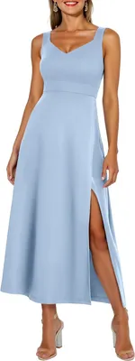 Obrázok produktu pre Dámske šaty, elegantné večerné šaty, maxi šaty, koktejlové šaty, modré, veľkosť L