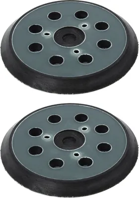 Produktbild von 2x Trade-Shop Klett Schleifteller / Stützteller 125mm 8 Staublöcher 3 Schraubenlöcher Ersatz für DeWalt 151281-08 DW4388 Makita 743081-8 743051-7