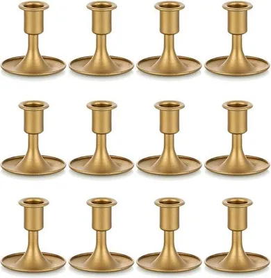 Produktbild von Goldene Kerzenhalter Tafelmitte Dekoration für Hochzeit und Weihnachten