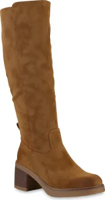 Produktbild von VAN HILL Damen Gefütterte Klassische Stiefel Herbst Schuhe 841352, Farbe: Hellbraun, Größe: 39