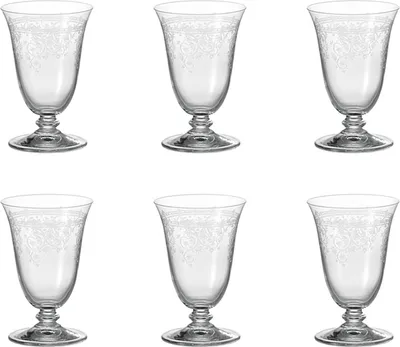Produktbild von montana 037969 Avalon Wasserglas 280 ml, Glas, florales Rankenmuster, klar (6 Stück)