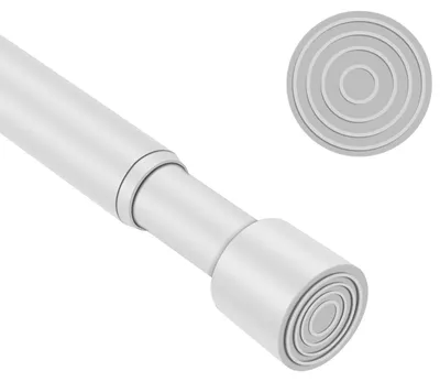 Spannstange für Vorhänge, verstellbar 42,9–101,6 cm, Weiß