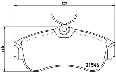 Produktbild von Brembo Bremsbelagsatz, Scheibenbremse Vorderachse P 56 022