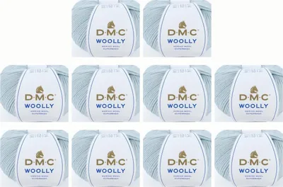 Image de 10 pelotes de laine DMC « Woolly » en Laine – 100 % laine d'Australie, 488 (couleur 71)