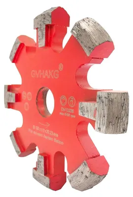 Immagine prodotto di Disco diamantato da taglio da 130 mm, con 8 segmenti a forma di "U", da 17 mm, per sistemi di riscaldamento a pavimento, massetti e calcestruzzo