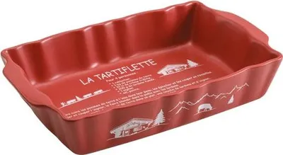 Image de Plat à Tartiflette Rouge Cuisson Homogène Et Présentation élégante - Vianagres