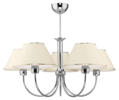 Immagine prodotto di Lampadario BEGAMO cromato 5xE27x20W in metallo, dimensioni: 55x68x68 cm, IP20, Jupiter