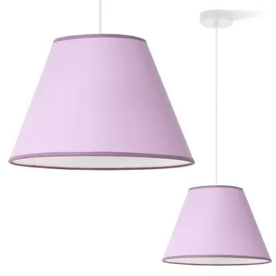 Produktbild von Pendelleuchte Pastel Weiß mit Kegelschirm Violett 30 cm E27 – Moderne Hängelampe