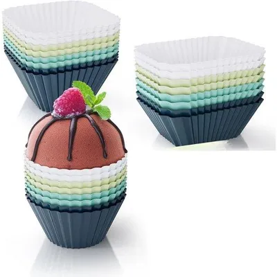 Produktbild von Famanu Muffinförmchen Set wiederverwendbare Silikonformen BPA-frei für Cupcakes