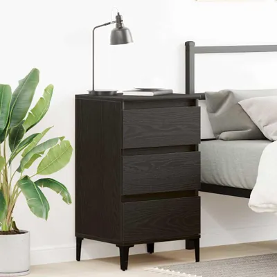 Produktbild von vidaXL Nachttisch Schwarz Eichen-Optik 45 x 35 x 44 cm Holzwerkstoff